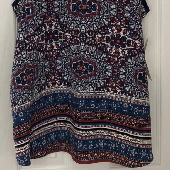 Athleta Boho lightweight Breathable V Neck Ajustable Workout navy tank top S - Picture 2 of 6